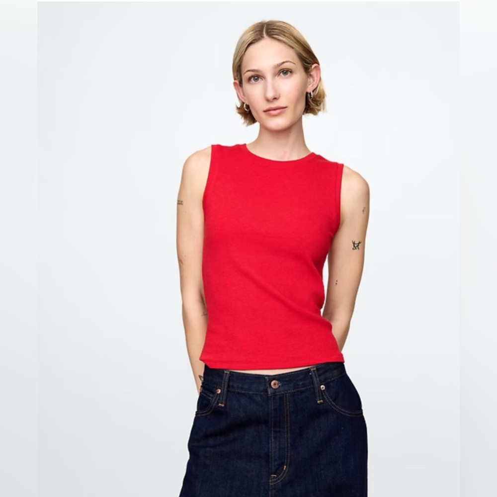 GAP Modern Rib High Neck Top XL TALL New